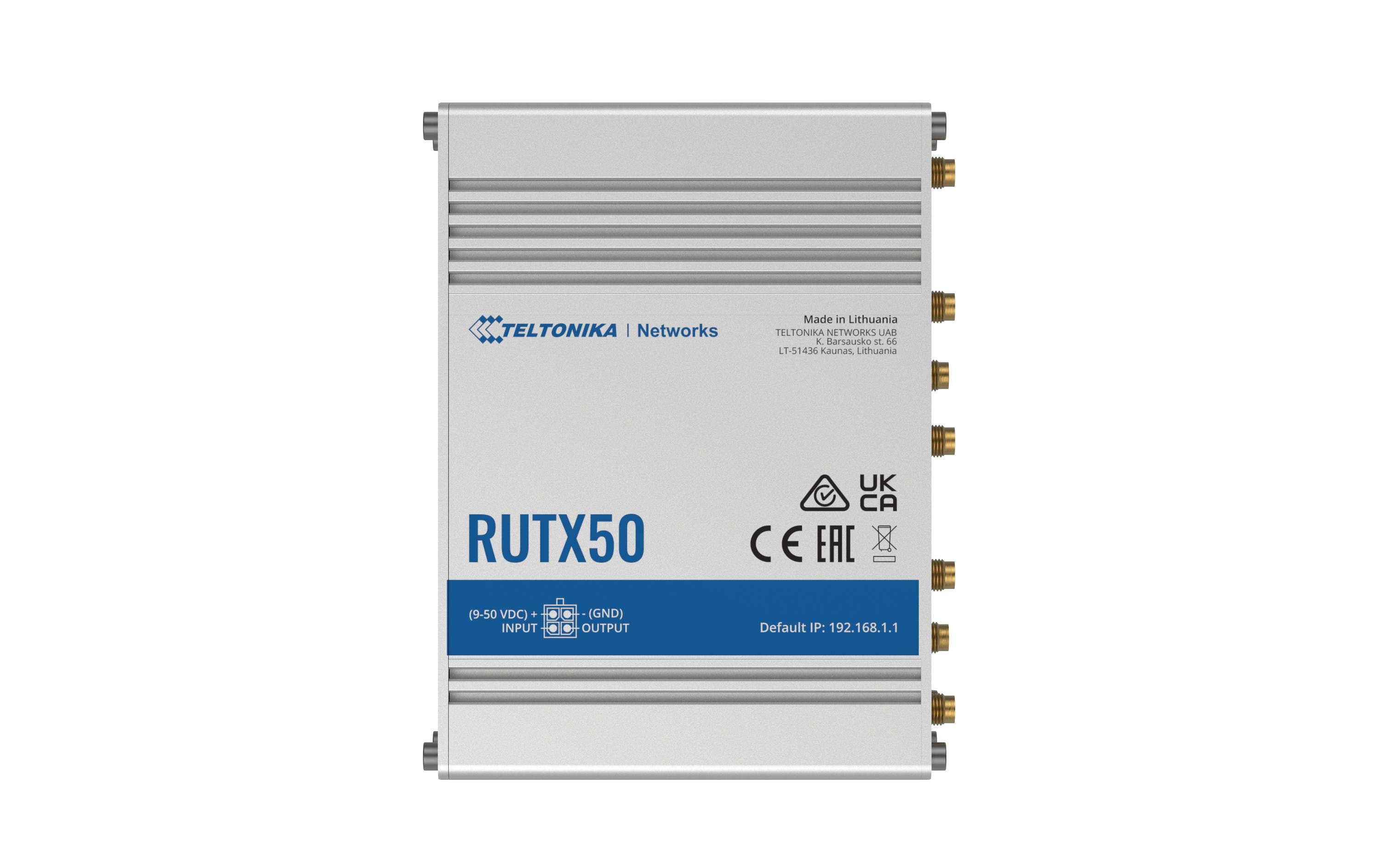 1967023_1 - Mediatech Teltonika 5G Industrierouter RUTX503 eSIM 3.3Gbps 5G, 2Gbps 4G, WiFi-5, 5x GE LAN