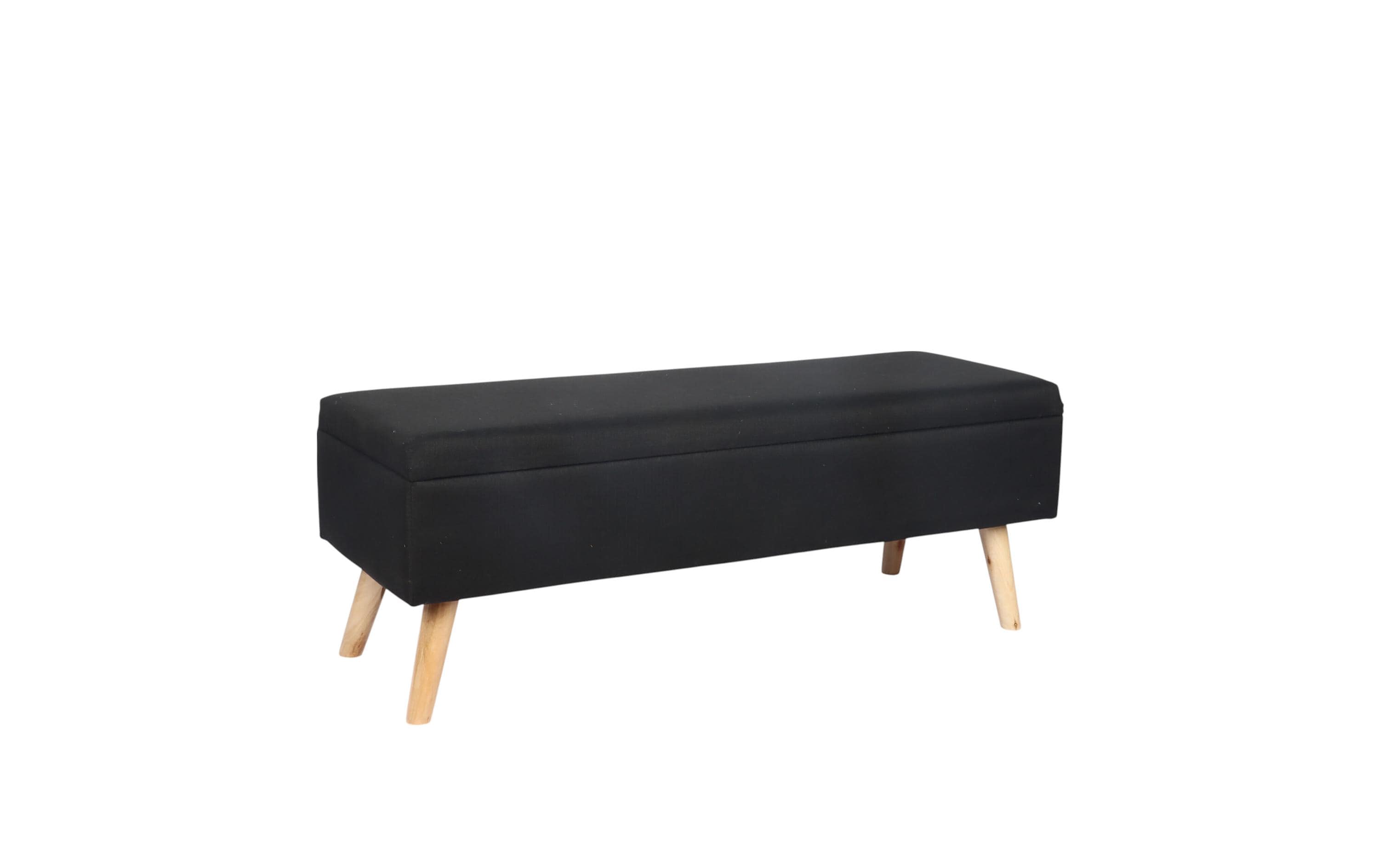 relaxdays Sitzbank mit Stauraum Leinen Material: MDF, Eukalyptusholz, Poly. kaufen Schweiz | Mediatech.ch