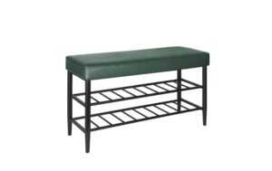 relaxdays Schuhbank mit 2 Ablagen 50 x 80 x 30 cm, Grün kaufen Schweiz | Mediatech.ch