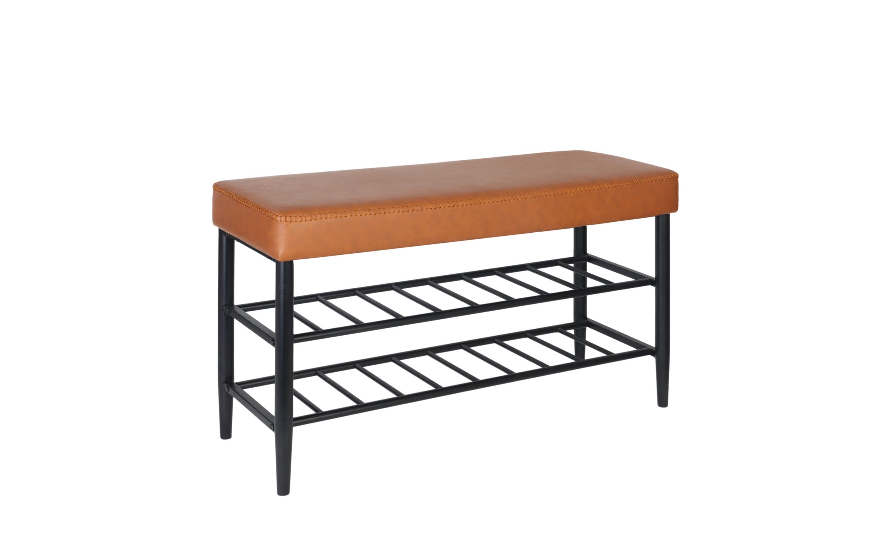 relaxdays Schuhbank mit 2 Ablagen 50 x 80 x 30 cm, Braun kaufen Schweiz | Mediatech.ch