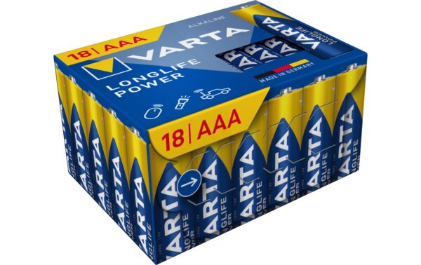 1967678 - Mediatech VARTA Longlife Power AAA, 1.5V, 18Stk 18 Stück, Cube Verpackung kaufen Schweiz | Mediatech.ch