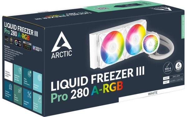 Kühler Arctic Liquid Freezer III P 280 ARGB Intel + AMD, weiss