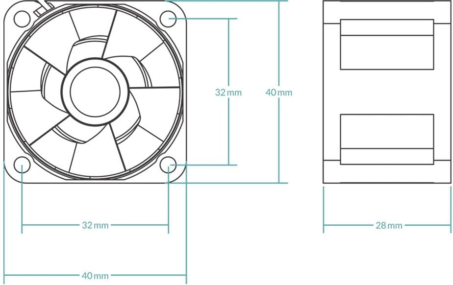 1971001_5 - Mediatech Gehäuselüfter Arctic Cooling S4028-6K 40x28mm, 6000 RPM