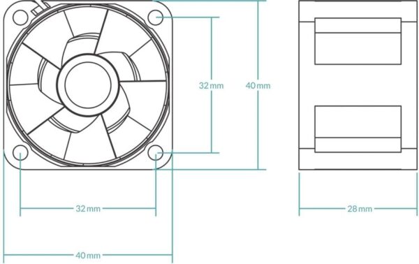 1971003_5 - Mediatech Gehäuselüfter Arctic Cooling S4028-6K 5P 40x28mm, 6000 RPM, 5Pack