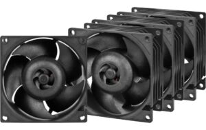 Gehäuselüfter Arctic Cooling S8038-7K 4P 80mm. 7000 RPM, PWM, 4Pack