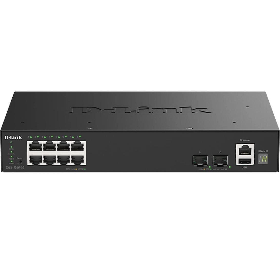 1971785_1 - Mediatech D-Link DGS-1530-10/E: 10 Port Smart Switch 8x Gigbit, 2x 10G SFP+ , Stackabel