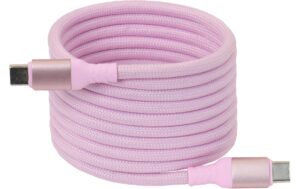 Club 3D, USB C magnetisches Kabel 240W PD3 rosa, 2m