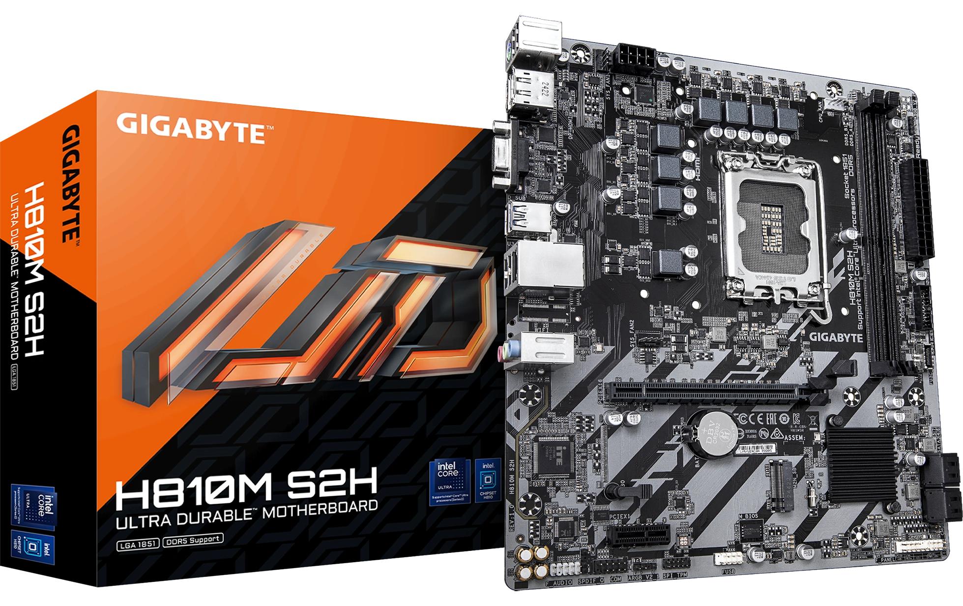 Gigabyte H810M S2H, uATX LGA1851, Intel H810, 2x DDR5, PCIe 4.0 kaufen Schweiz | Mediatech.ch