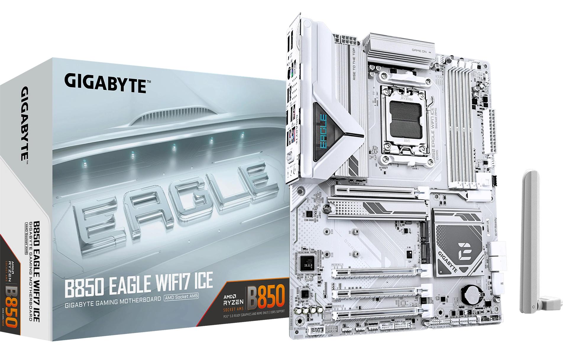 1975386 - Mediatech Gigabyte B850 EAGLE WF7 ICE, ATX AM5, AMD B850, 4x DDR5, PCIe 5.0, WIFI7 kaufen Schweiz | Mediatech.ch