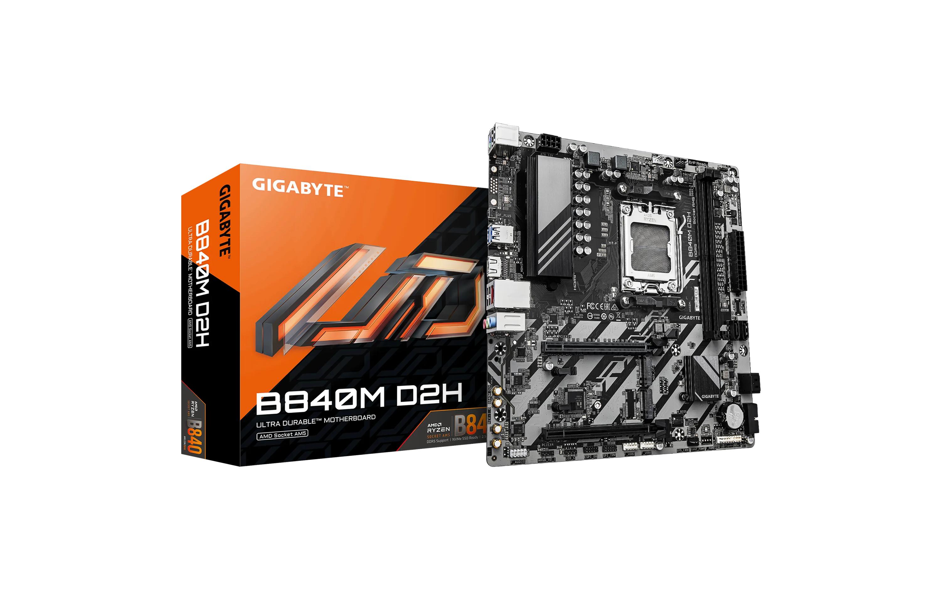 1975390 - Mediatech Gigabyte B840M D2H, uATX AM5, AMD B840, 2x DDR5, PCIe 4.0 kaufen Schweiz | Mediatech.ch