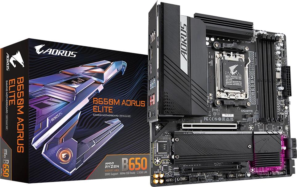 Gigabyte B650M AORUS ELITE, µATX AM5, AMD B650, 4x DDR5, PCIe 4.0 kaufen Schweiz | Mediatech.ch