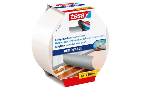 tesa Verlegeband rückstandsfrei entfernbar 10 m x 50 mm kaufen | Mediatech.ch