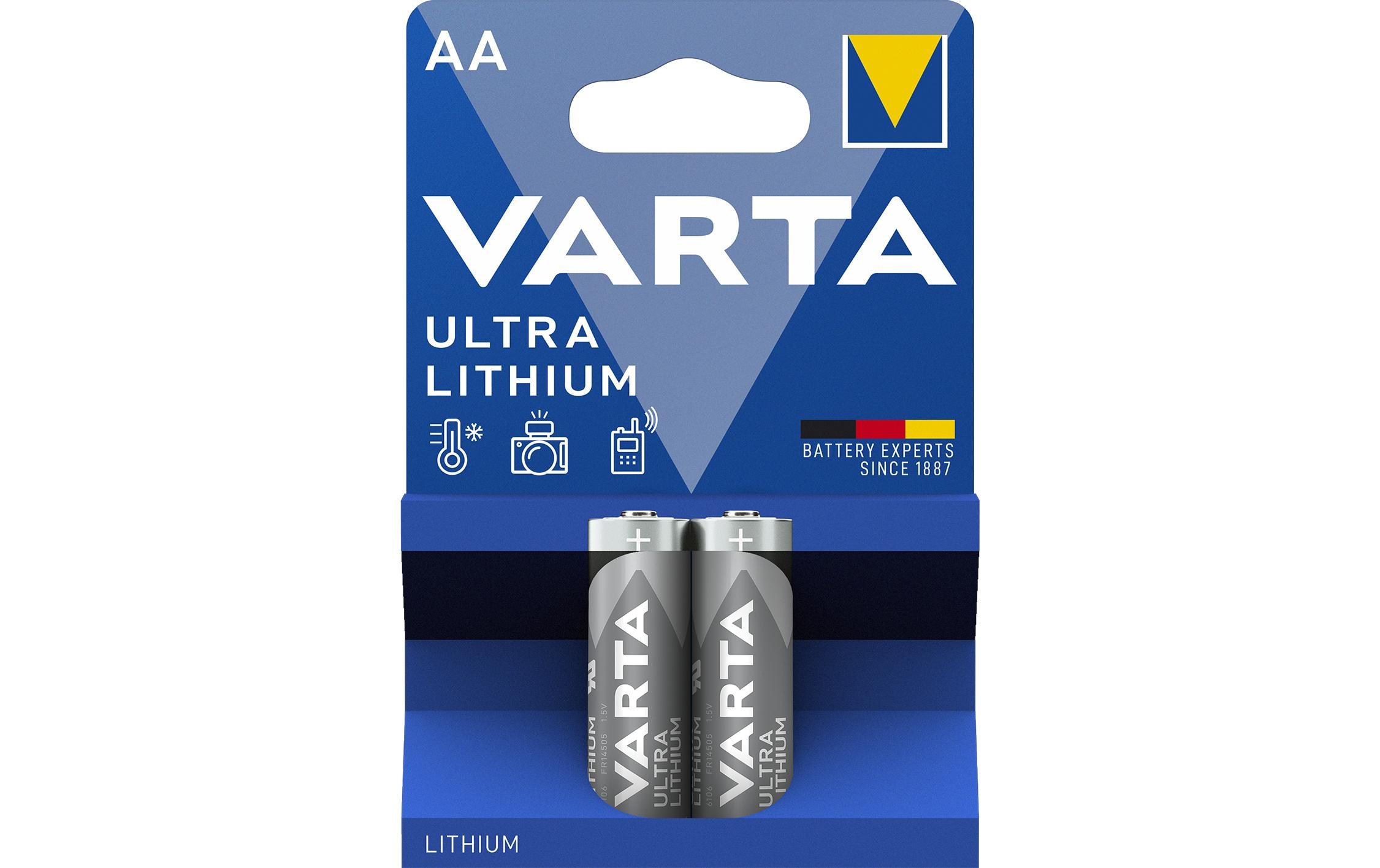 VARTA Lithium Batterie AA, 1.5V, 2Stk 2 Stück, Blister Verpackung kaufen Schweiz | Mediatech.ch