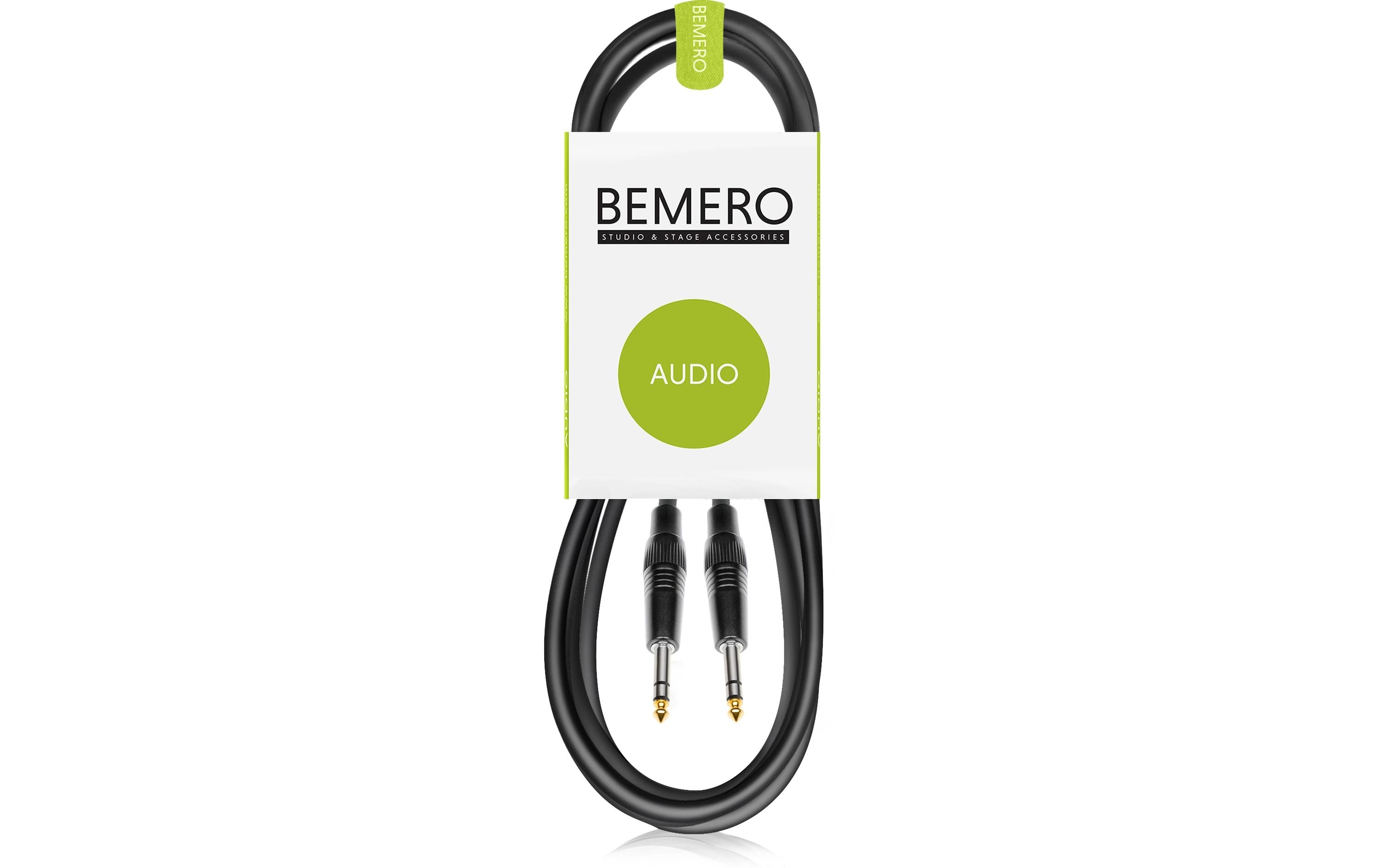 Bemero BAC1515-300BK 6.3 Klinke m+m 3m Linekabel, symmetrisch, schwarz, M-Serie kaufen Schweiz | Mediatech.ch