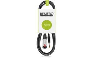 Bemero BAC5150-600BK 6.3 Klinke m+f 6m Verlängerungskabel, symmetrisch, schwarz