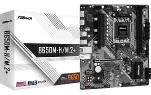 ASRock B650M-H/M.2+, µATX, AM5 AMD B650, AM5, 2x DDR5, PCIe 4.0