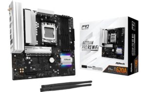 ASRock A620AM PRO RS WIFI, µATX, AM5 AMD A620A, AM5, 4x DDR5, PCIe 4.0