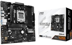 ASRock A620AM PRO-A, µATX, AM5 AMD A620A, AM5, 4x DDR5, PCIe 4.0