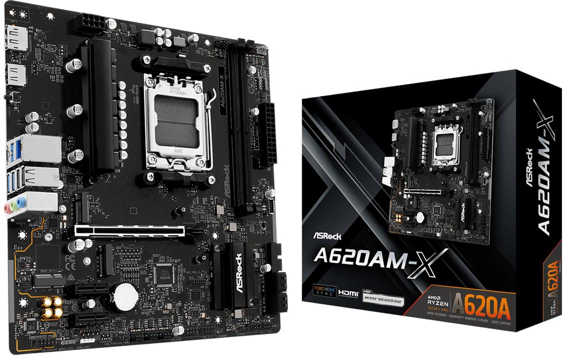 ASRock A620AM-X, µATX, AM5 AMD A620A, AM5, 2x DDR5, PCIe 4.0 kaufen Schweiz | Mediatech.ch