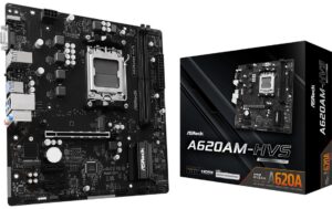 ASRock A620AM-HVS, µATX, AM5 AMD A620A, AM5, 2x DDR5, PCIe 4.0