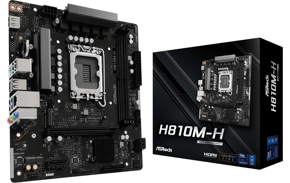 1977462 - Mediatech ASRock H810M-H, µATX, LGA1851 Intel H810, LGA1851, 2x DDR5, PCIe 4.0 kaufen Schweiz | Mediatech.ch