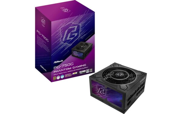 1977876 - Mediatech ASRock Phantom Gaming PG-750G 80+ Gold Power Supply Unit kaufen Schweiz | Mediatech.ch