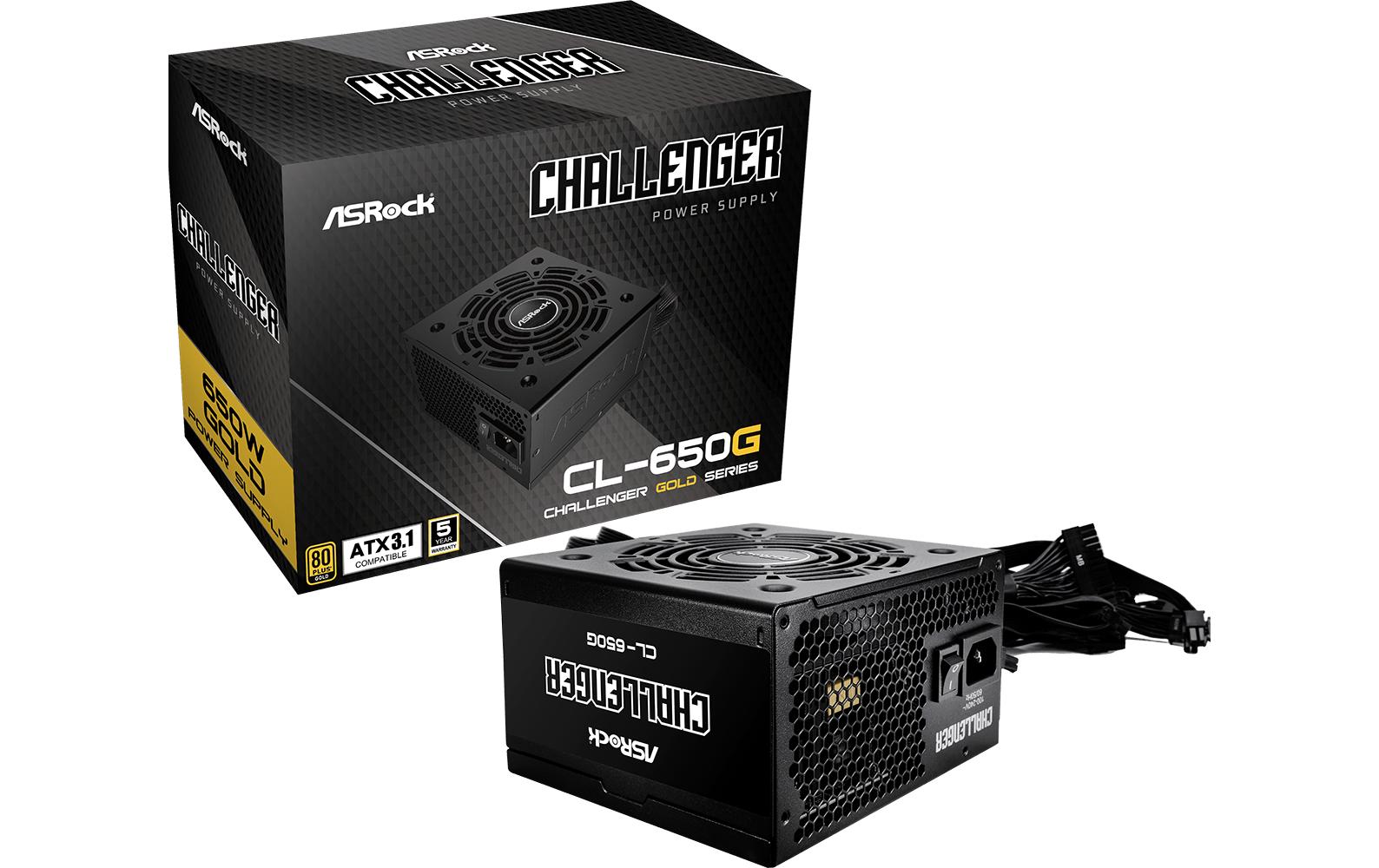 1977887 - Mediatech ASRock Challenger CL-650G 80+ Gold Power Supply Unit kaufen Schweiz | Mediatech.ch