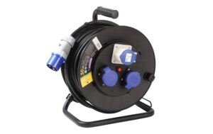 Kabelrolle Kunstsoff CEE 3P IP44 30m H07RN-F 3G1.5mm2 1xCEE16/3 2xT23