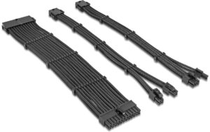 Delock PSU Verlängerungskabel Set 84541 sw, 30cm, 6-teilig Sleeved, Kabelkämmen kaufen Schweiz | Mediatech.ch