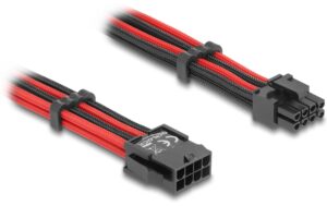 Delock Verlängerungskabel 80975, 8P-6+2P 30cm, 8 Pin Stecker zu 6+2 Pin PCIe Buchse