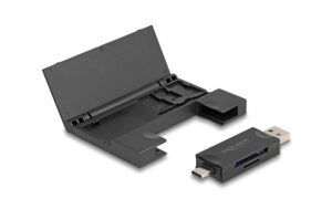 Delock USB-C und A Card Reader, 5Gbps für SD & Micro SD, mit Speicherkarten Etui