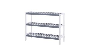 Songmics Schuhregal Bambus, Weiss-Grau 70x55x26 cm (LxBxH) kaufen Schweiz | Mediatech.ch
