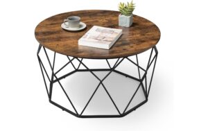 Vasagle Couchtisch Industrial 80x45 cm (DxH), Holz, Stahl