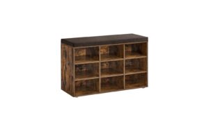 Vasagle Schuhschrank mit Polster, 9 Fächer 78.5x30.3x48 cm (LxBxH), Holz, Textilien kaufen Schweiz | Mediatech.ch