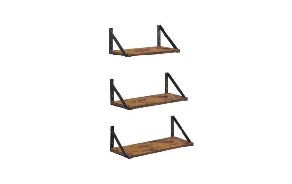 Vasagle Wandregal 3er Set, Schwarz-Braun Stahl, Holz, drei Grössen kaufen Schweiz | Mediatech.ch