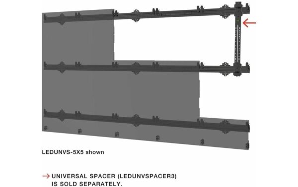 1986559_1 - Mediatech Peerless-AV LEDUNVS-5X5 Universal LED Wall Mount bis zu 610mm, 5x5
