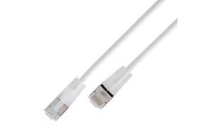 SLIM Patchkabel: U/UTP, 15cm, weiss Cat.6A, LSOH, AWG28, transluzid, 3.6mm kaufen Schweiz | Mediatech.ch