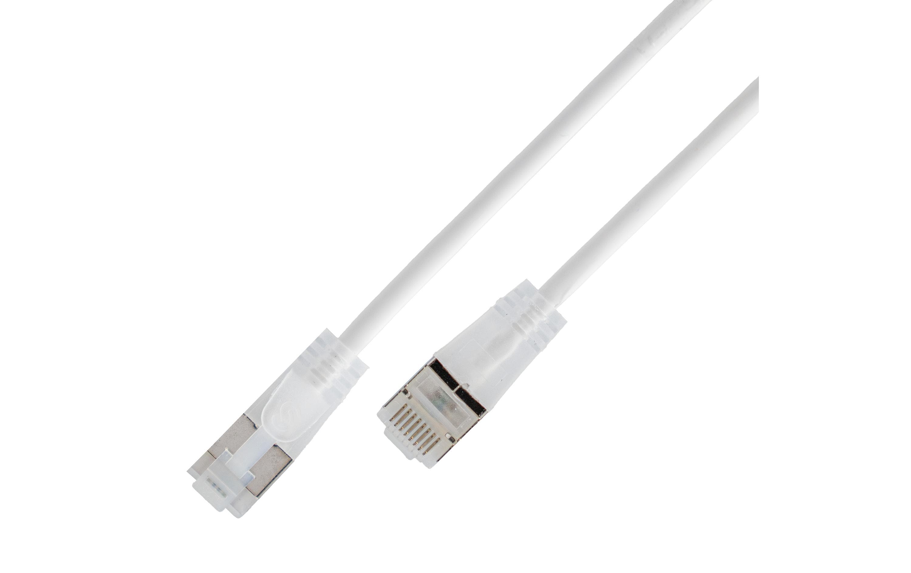 SLIM Patchkabel: U/UTP, 1.5m, weiss Cat.6A, LSOH, AWG28, transluzid, 3.6mm kaufen Schweiz | Mediatech.ch