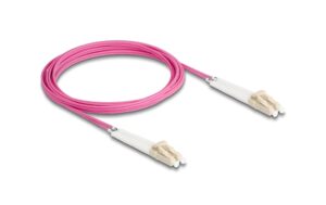Delock LWL Duplex Patchkabel, OM4, 3m Multimode 50/125µm, LC-LC, Winkelbar