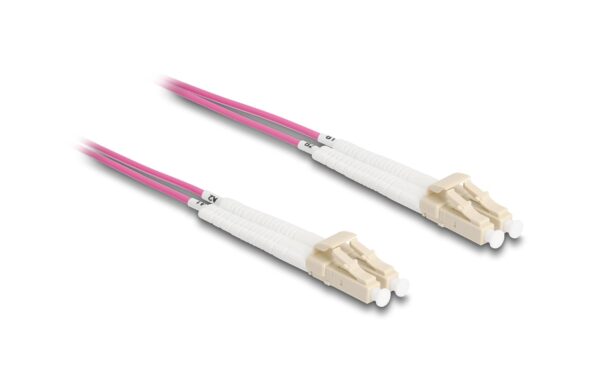 1986816_1 - Mediatech Delock LWL Duplex Patchkabel, OM4, 3m Multimode 50/125µm, LC-LC, Winkelbar