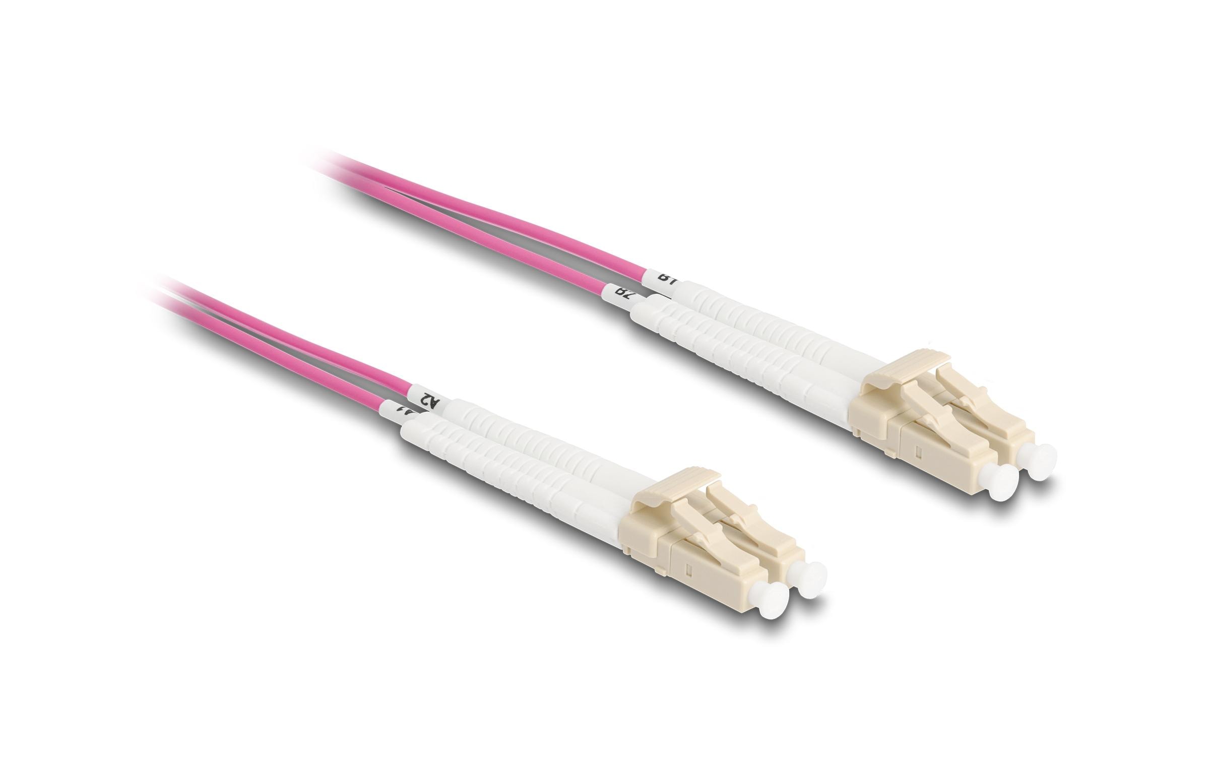 1986816_1 - Mediatech Delock LWL Duplex Patchkabel, OM4, 3m Multimode 50/125µm, LC-LC, Winkelbar