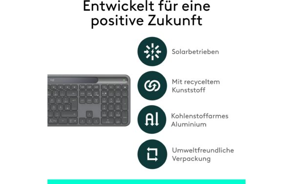 Logitech Keyboard Slim Solar+ K980 business USB, CH-Layout