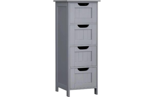 1987817 - Mediatech Vasagle Schrank Landhausstil, Grau 4 Schubladen, 30x30x82 cm (TxBxH) kaufen Schweiz | Mediatech.ch