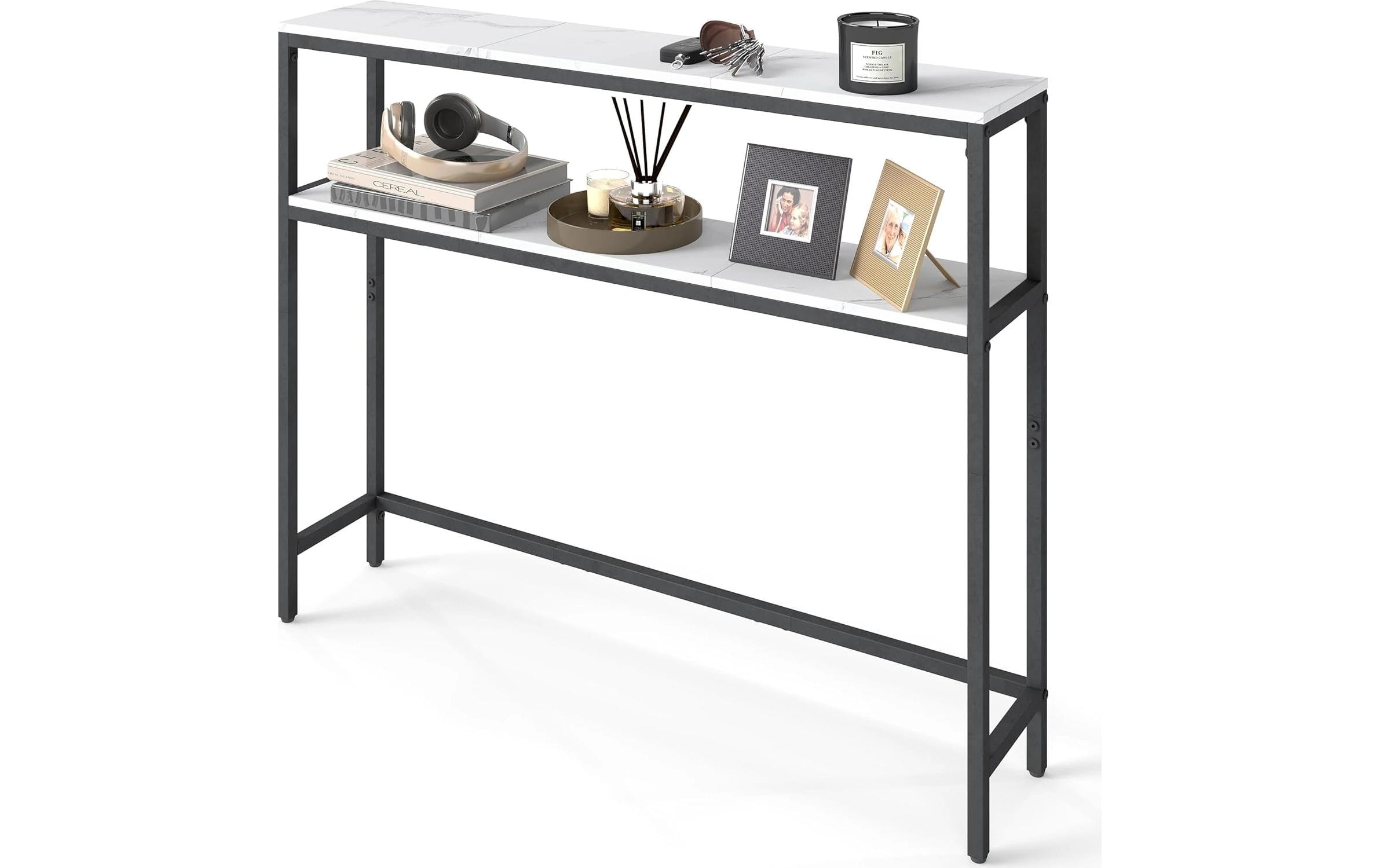 Vasagle Konsolentisch Schwarz-Marmor 100x20x80.5 cm (LxBxH), Spanplatte, Stahl kaufen Schweiz | Mediatech.ch