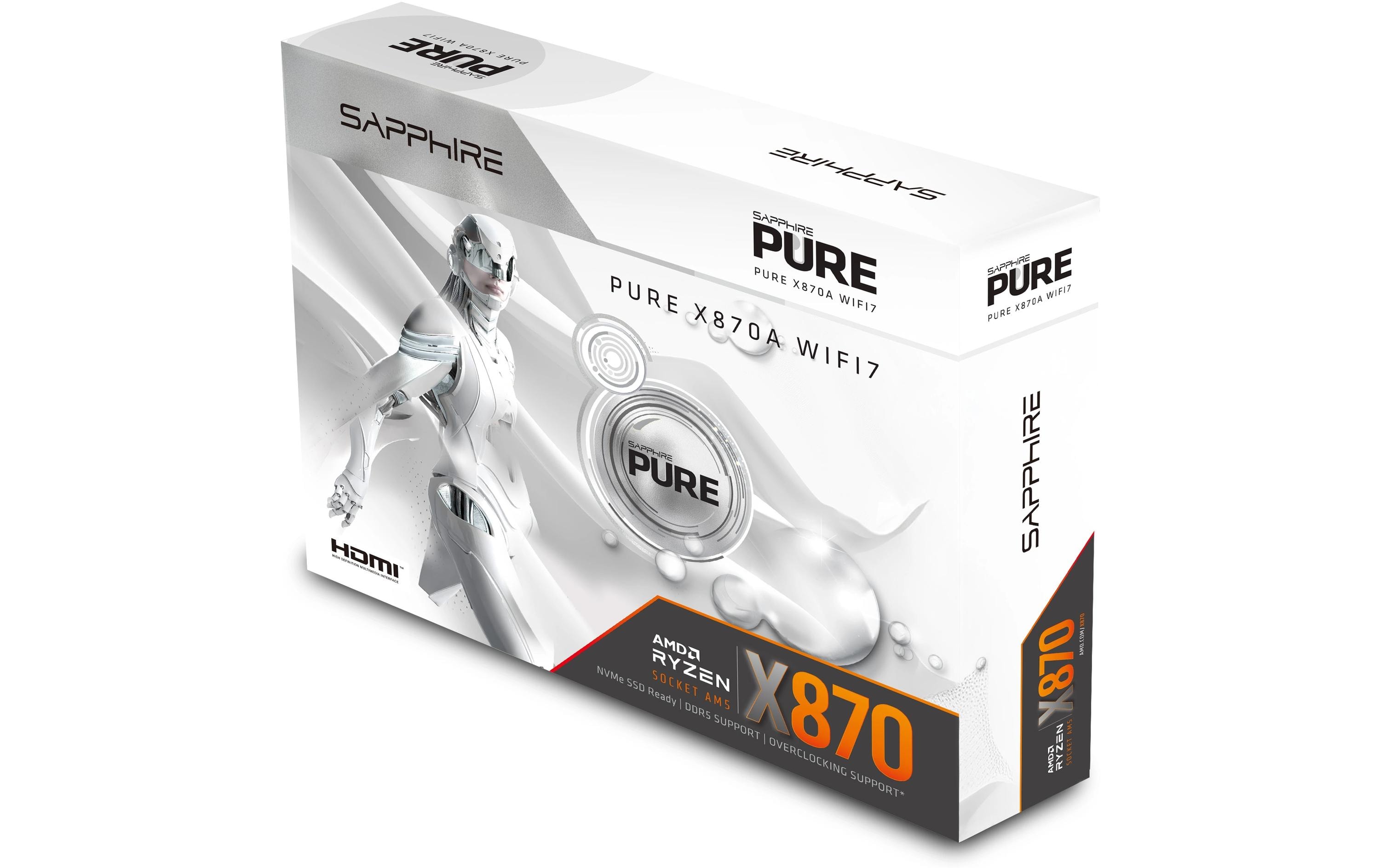 1987873_2 - Mediatech Sapphire PURE X870A WIFI7, ATX, AM5 AMD X870, 4x DDR5, PCIe 5.0, 5G, WIFI7