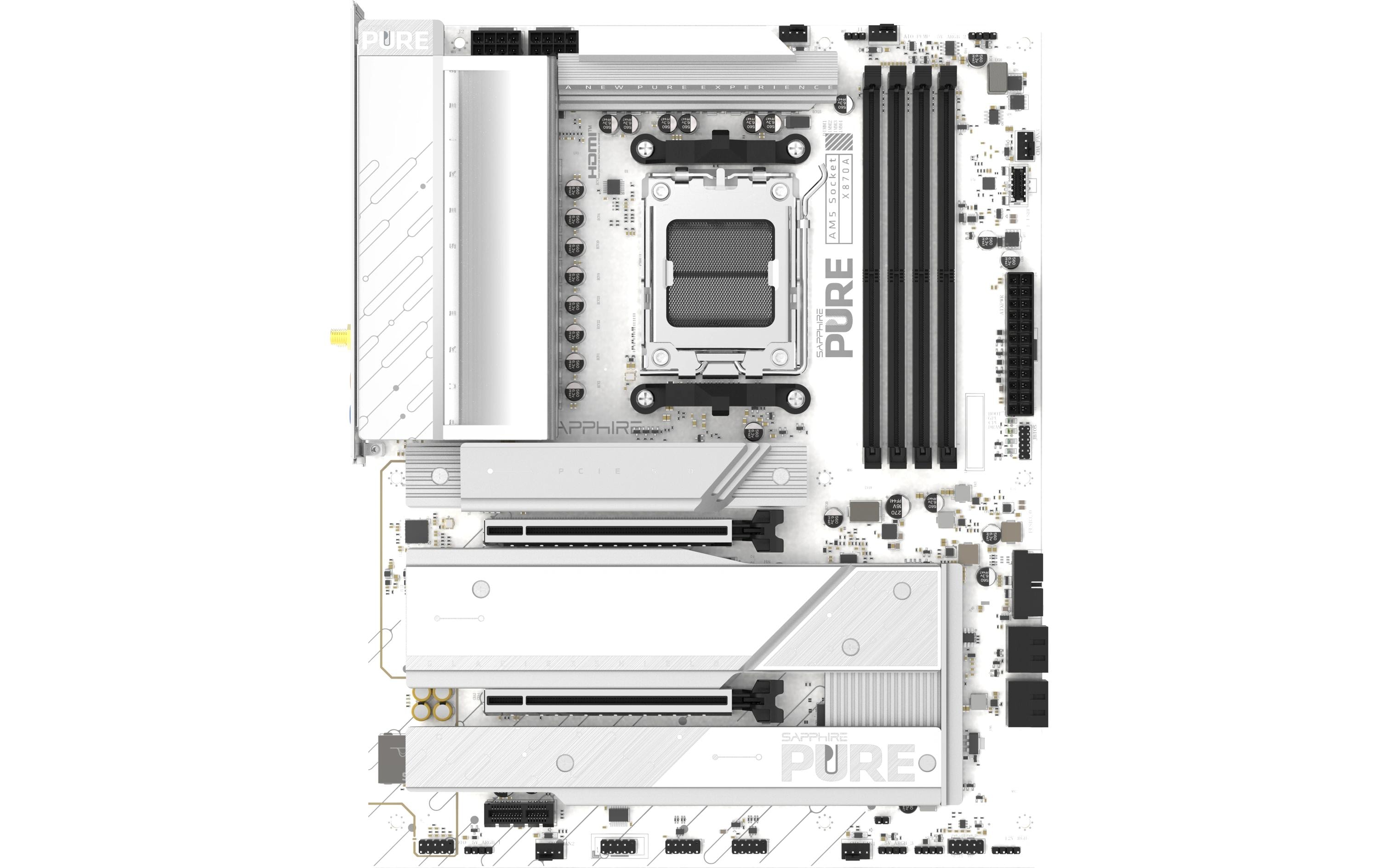 1987873_3 - Mediatech Sapphire PURE X870A WIFI7, ATX, AM5 AMD X870, 4x DDR5, PCIe 5.0, 5G, WIFI7
