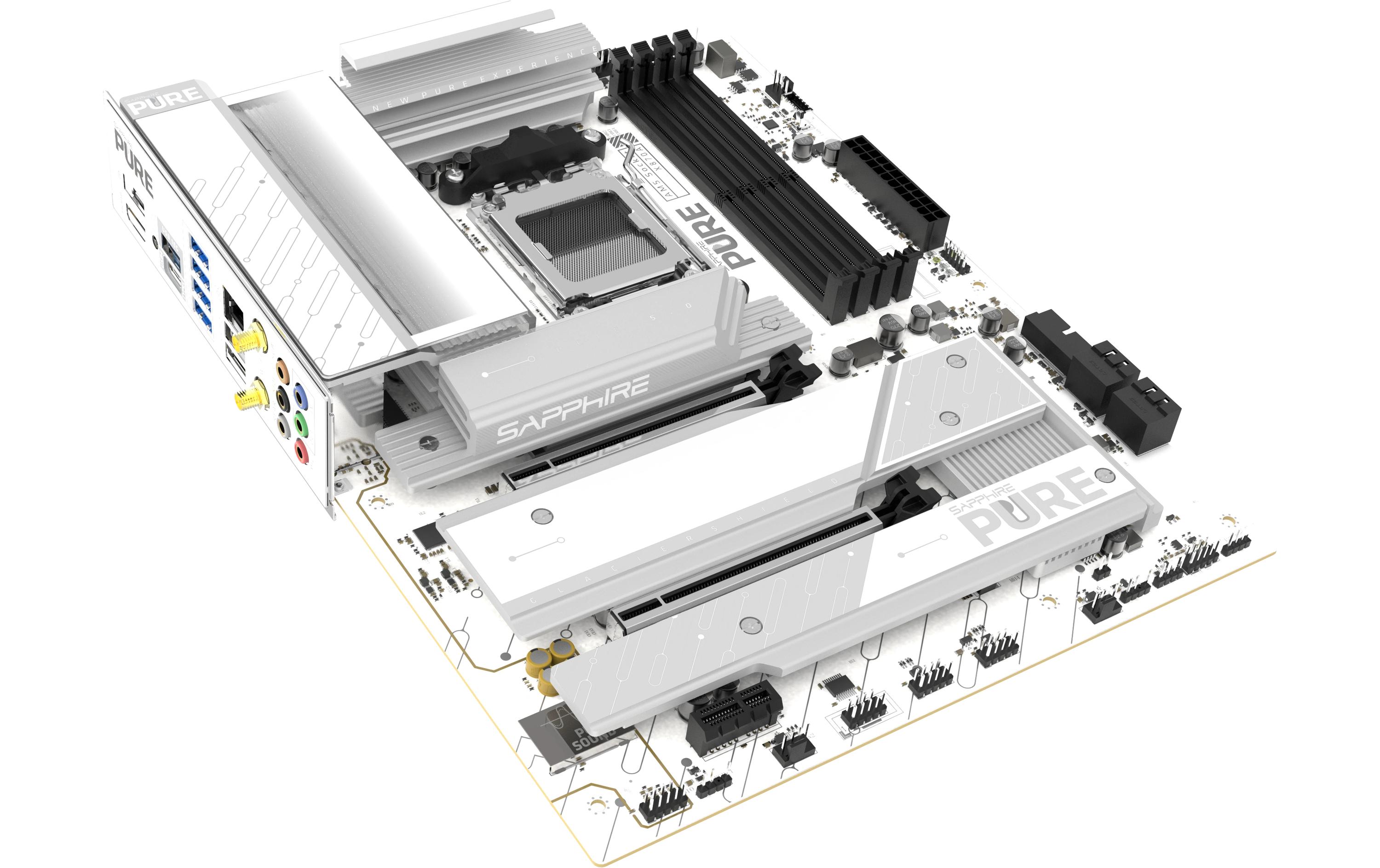 1987873_6 - Mediatech Sapphire PURE X870A WIFI7, ATX, AM5 AMD X870, 4x DDR5, PCIe 5.0, 5G, WIFI7