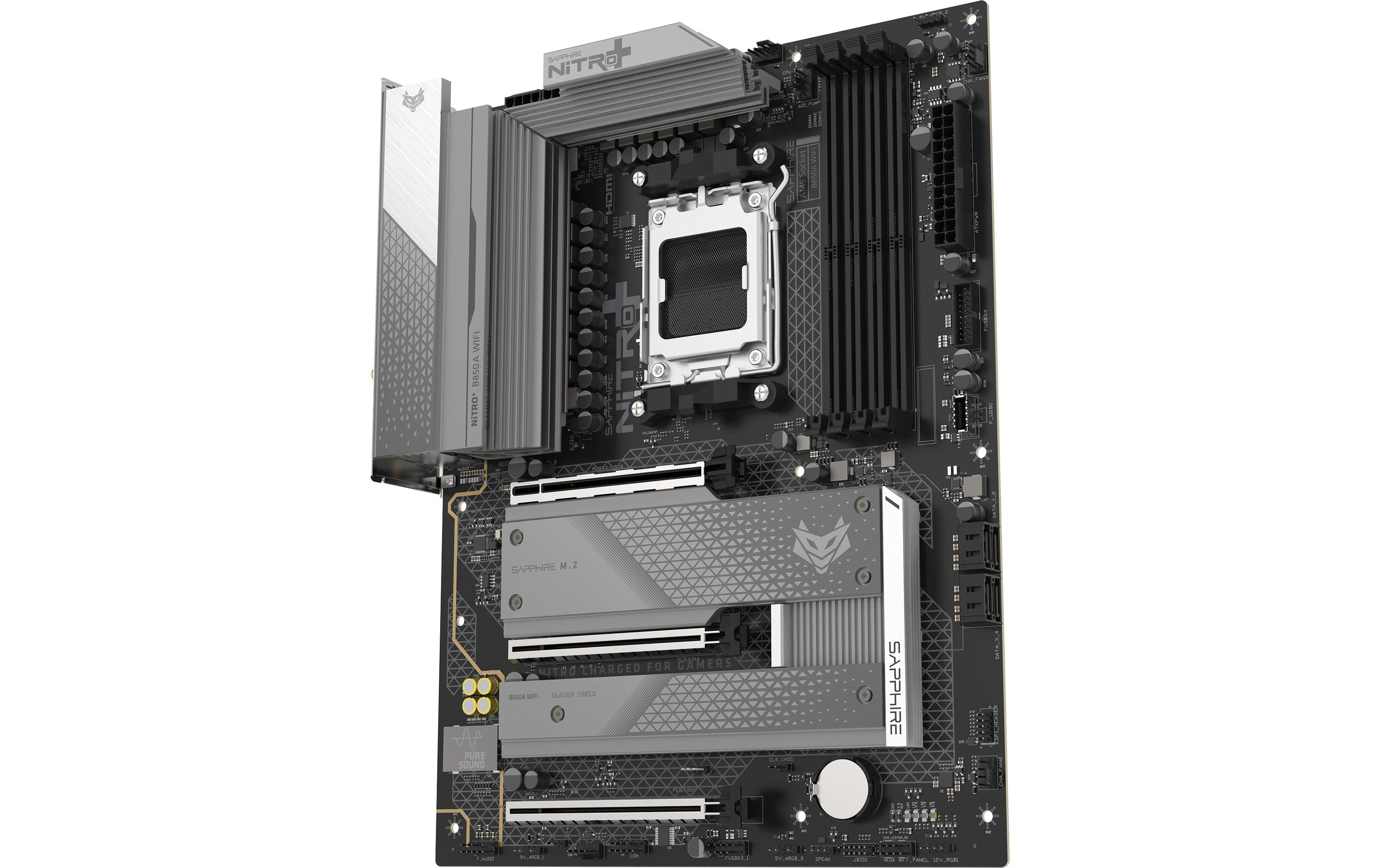 1987874_2 - Mediatech Sapphire NITRO+ B850A WIFI7, ATX, AM5 AMD B850, 4x DDR5, PCIe 5.0, 2.5G, WIFI7