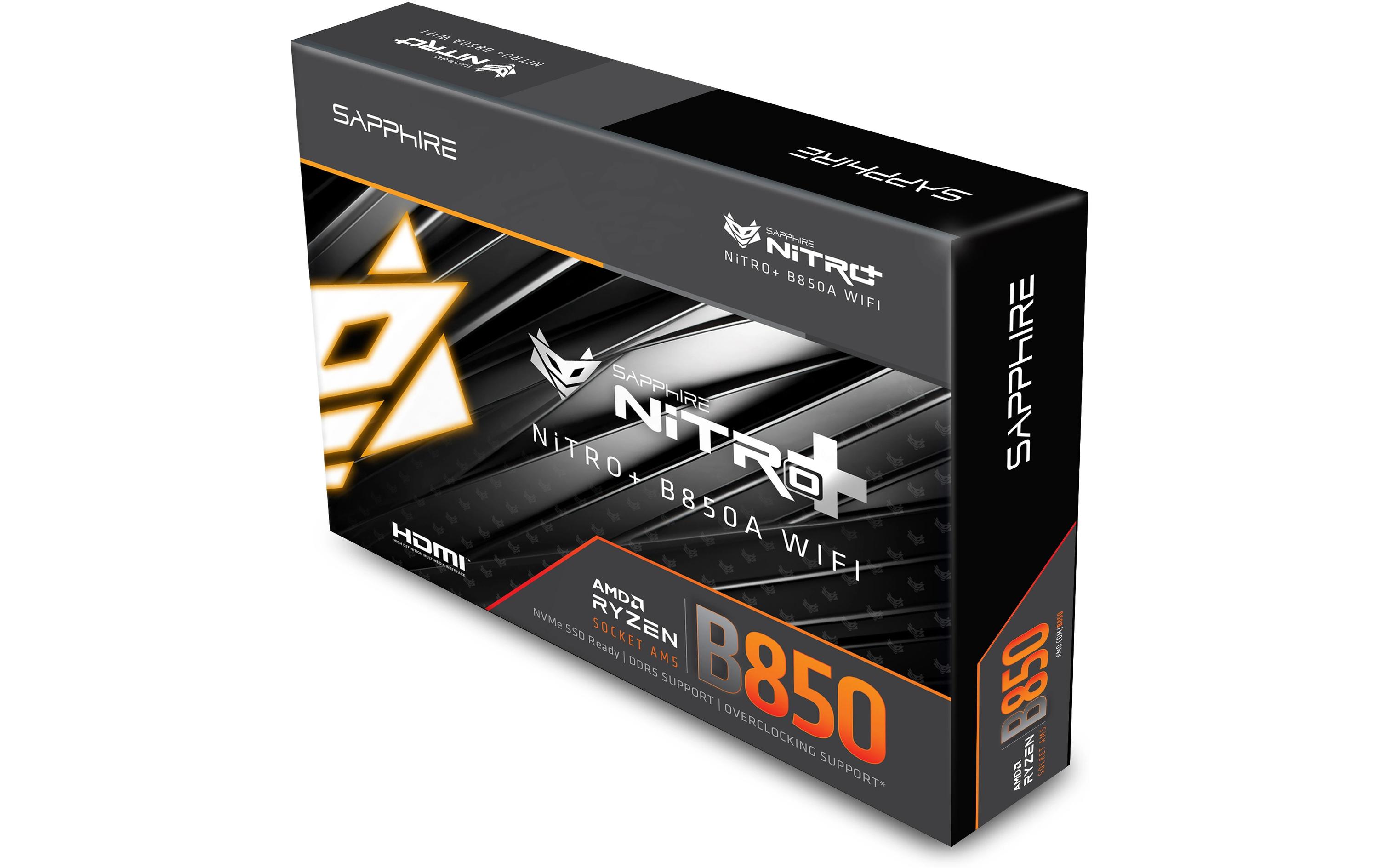 1987874_3 - Mediatech Sapphire NITRO+ B850A WIFI7, ATX, AM5 AMD B850, 4x DDR5, PCIe 5.0, 2.5G, WIFI7