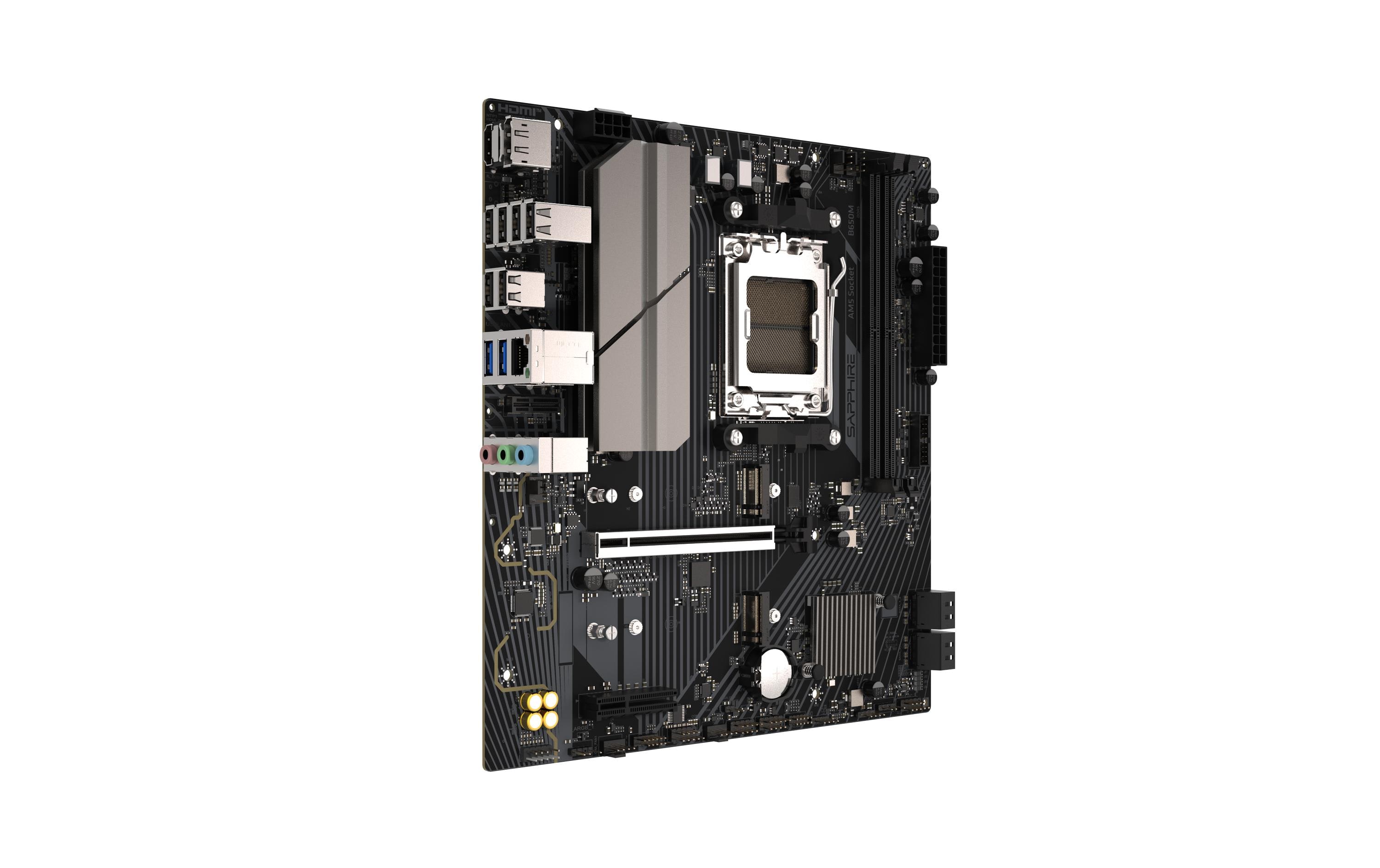 1987879_1 - Mediatech Sapphire B650M-E, mATX, AM5 AMD B650, 2x DDR5, PCIe 4.0, 2.5G